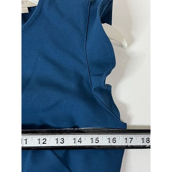 LOFT Blue Sleeveless Dress - Picture 12 of 14